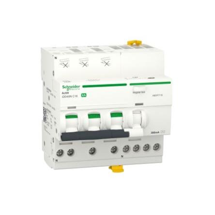 Schneider Electric Jistič zbytkového proudu s ochranou proti přepětí, rozsah: ACTI9 iDD40N XA 3pólový 16A vypínací