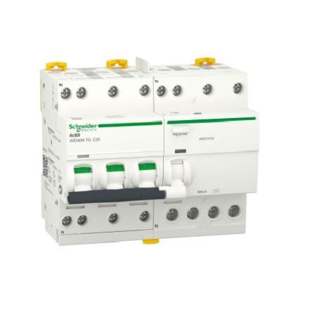 Schneider Electric Jistič zbytkového proudu s ochranou proti přepětí, rozsah: Acti9 iDD40N 3pólový 32A vypínací