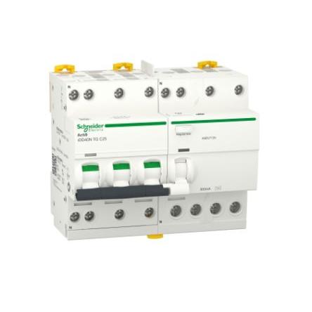 Schneider Electric Jistič zbytkového proudu s ochranou proti přepětí, rozsah: Acti9 iDD40N 3pólový 32A vypínací