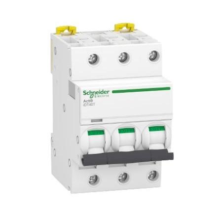 Schneider Electric Miniaturní jistič, rozsah: Acti9 iDT40 3pólový 40A vypínací výkon 4500 A, charakteristika: Typ C,
