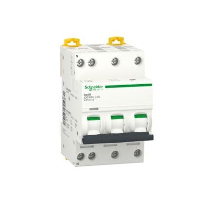 Schneider Electric Miniaturní jistič, rozsah: Acti9 iDT40N 3+Npólový 16A vypínací výkon 6000 A, charakteristika: Typ C,