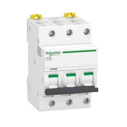 Schneider Electric Miniaturní jistič, rozsah: Acti9 iDT40 3pólový 16A vypínací výkon 4500 A, charakteristika: Typ D,