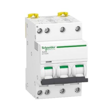 Schneider Electric Miniaturní jistič, rozsah: Acti9 iDT40N 3+Npólový 20A vypínací výkon 6000 A, charakteristika: Typ D,