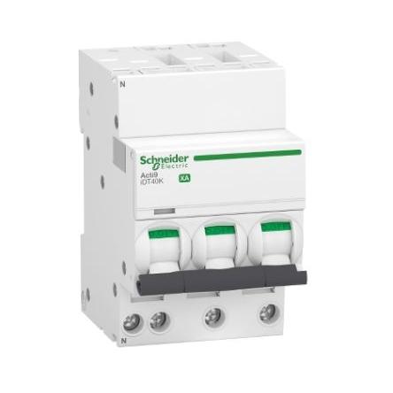 Schneider Electric Miniaturní jistič, rozsah: Acti9 iDT40K XA 3+Npólový 40A vypínací výkon 4500 A, charakteristika: Typ
