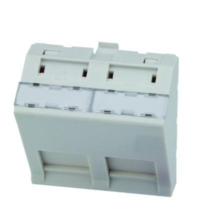 Čelní deska, řada: AMJ-SL, AMJ-S, AMJ Cat.8.1 Modul, AMJ Modul K, AMJ Kupplung K, UMJ Modul K, UMJ Kupplung K RJ45 Bílá