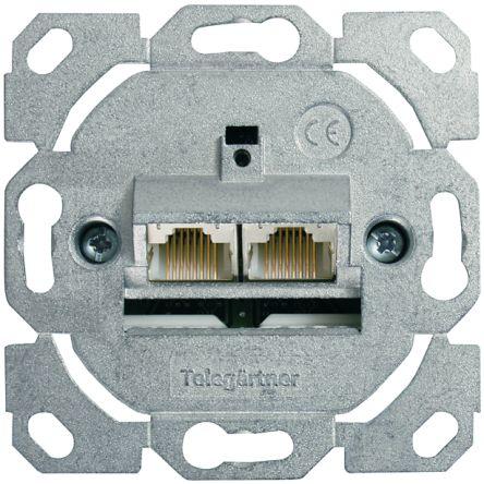 Vývod, řada: Telegartner Data, počet cest: 2 RJ11, RJ45, RJ12 Stíněné Úhlový Bílá Telegartner