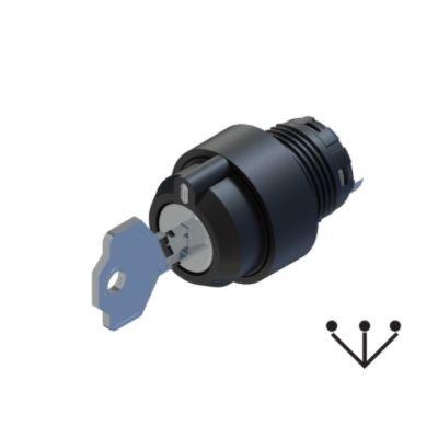 RS PRO Hlava klíčového spínače 3polohová Udržované, průměr výřezu: 22.5 mm