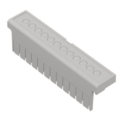 RS PRO Kryt svorky, délka: 71.0 mm Šedá x 13.6mm ZDPLUG 5.08, ABS