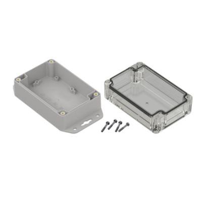 RS PRO Pouzdro, řada: ZP120 IP67 barva Světle šedá barva Průhledné Polykarbonát 120 mm 75.2 mm 80 mm Polyuretan