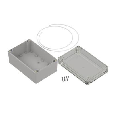 RS PRO Pouzdro, řada: ZP180 IP67 barva Světle šedá barva Průhledné Polykarbonát 180.1 mm 90.3 mm 120.1 mm Polyuretan