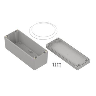 RS PRO Pouzdro, řada: RS PRO IP65 barva Světle šedá barva Průhledné Polykarbonát 190 mm 75 mm 75 mm Silikon