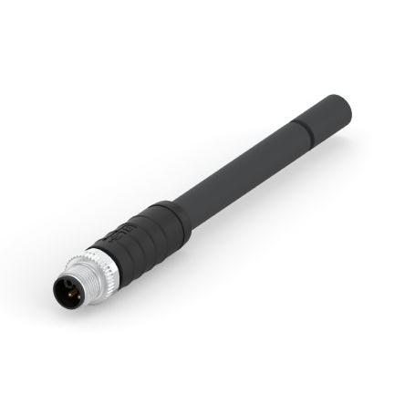 Kabel ovladače snímače, A: Vnější, A: M12, Rovný 4, B: Bez koncovky, B: Neuzavřený, 63V, IP67, řada: M12 L-Code TE