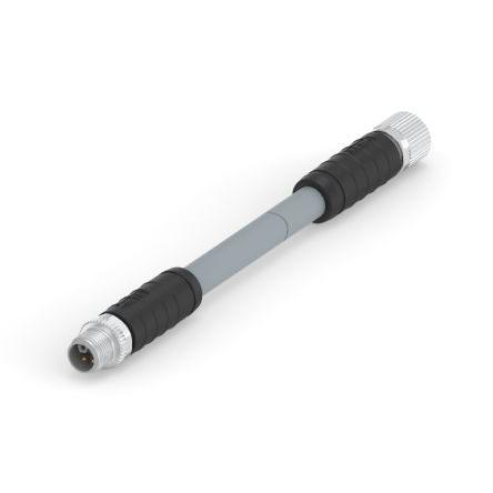 Kabel ovladače snímače, A: Vnější, A: Rovný 5, B: Přímý, B: Vnitřní, 63V 5, IP67, řada: M12 L-Code TE Connectivity 1.5 m