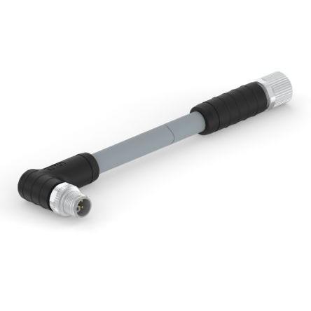 Kabel ovladače snímače, A: Vnější, A: Pravoúhlý 5, B: Přímý, B: Vnitřní, 63V 5, IP67, řada: M12 L-Code TE Connectivity