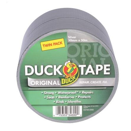 Páska na potrubí, Stříbrná, délka: 50 m x 50mm x 0.17 211115 DUCK TAPE, název: Duck Tape Lesklý