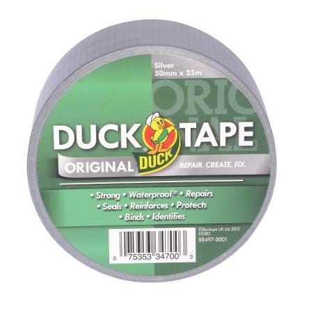 Páska na potrubí, Stříbrná, délka: 25 m x 50mm x 0.17 mm 222225 DUCK TAPE, název: Duck Tape Lesklý