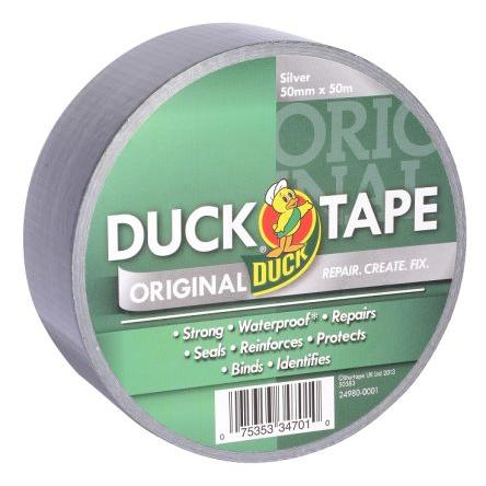 Páska na potrubí, Stříbrná, délka: 50 m x 50mm x 0.17 mm 222226 DUCK TAPE, název: Duck Tape Lesklý