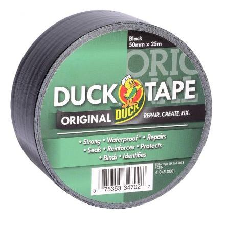 Páska na potrubí, Černá, délka: 25 m x 50mm x 0.17 mm 222227 DUCK TAPE, název: Duck Tape Lesklý