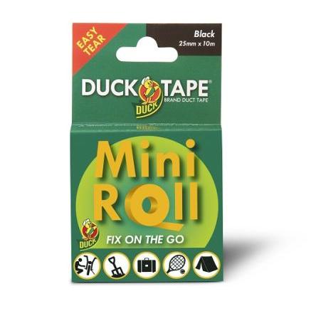 Páska na potrubí, Černá, délka: 10 m x 25mm x 0.25 260181 DUCK TAPE, název: Duck Tape Lesklý