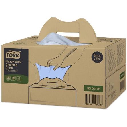 Tork Hadry, Tork, sortiment: Tork Cleaning Cloth, Modrá Netkaná textilie, Čištění velkých nečistot Suché Krabice, počet