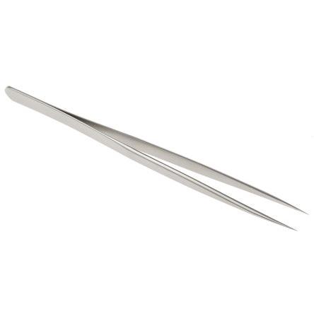 Pinzeta, celková délka: 140mm Antimagnetický, Nerezová ocel Úzké špička RS PRO