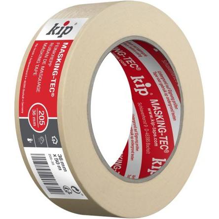 Maskovací páska, Béžová 221609 KIP 205 materiál nosiče Papír Přírodní pryž 205-35 36mm KIP, délka: 50 m