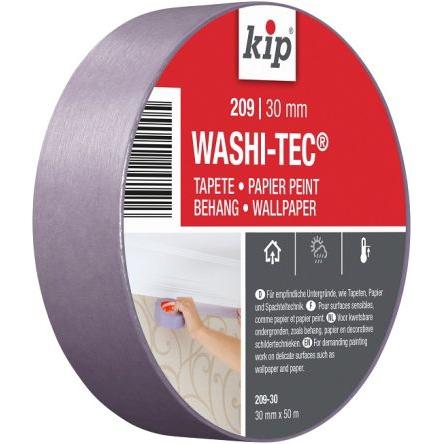 Maskovací páska, Stříbrná 222546 WASHI TEC LOW materiál nosiče Papír akrylátové lepidlo 209-30 30mm KIP, délka: 50 m