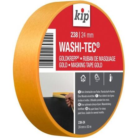 Maskovací páska, Zlatá 222602 WASHI TEC PREMIUM materiál nosiče Papír akrylátové lepidlo 238-24 24mm KIP, délka: 50 m