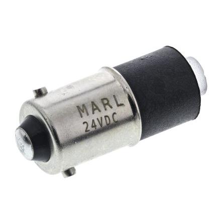 Marl Kontrolka barva světla Červená, objímka žárovky: BA9 Jednočipové, průměr: 4.9 mm, 24V dc 2750mcd