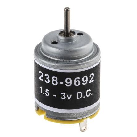 RS PRO Motor DC 1.5V dc, 3 V dc Komutátorový 10.4 g.cm 1.21 W 2 mm 960mA