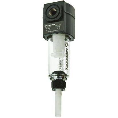 Pneumatický filtr, řada: EXCELON 72 40 μm, max. průtok: 28 dm³/s, přípojka portu: 1/4 in Poloautomatický 17 bar Norgren