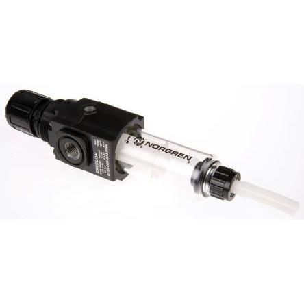 Regulátor s filtrem, řada: B72G 40 μm, přípojka portu: 1/4 in G, max. tlak: 10 bar Poloautomatický 1/8 in Norgren