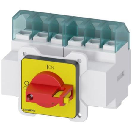 Siemens Odpínač bez jištění pojistkou, rozsah: 3LD 6pólový Montáž do panelu IP65 25A 10 kW