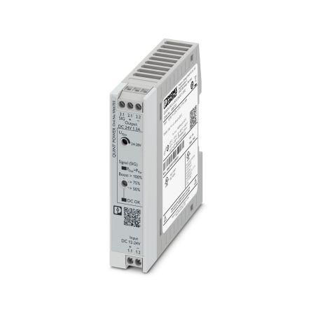 Phoenix Contact Měnič DC/DC QUINT POWER, výstup: 24V dc 2.6 kV, Vin 24V dc 1.3 A, Vin 12V 30 W -25 °C 70 °C Lišta DIN