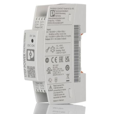 Phoenix Contact Napájecí zdroj na lištu DIN STEP POWER Spínaný režim 240V ac 3 A St. 5V dc DC 15 W