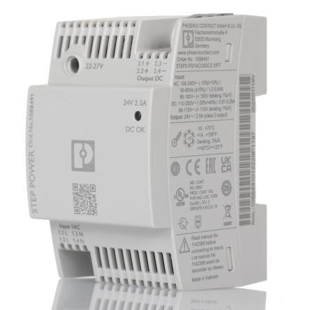 Phoenix Contact Napájecí zdroj na lištu DIN STEP POWER Napájecí zdroj 250V ac 2.5 A St. 24V dc DC 60 W