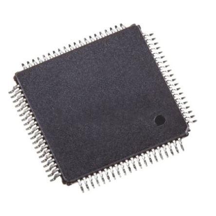 Microchip Mikrokontrolér PIC18F8520-I/PT 8 bit PIC 80 MHz 32kB Blesk 2 kB RAM, počet kolíků: 80 kolíkový, TQFP