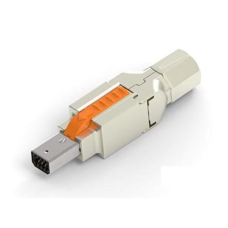 TE Connectivity Minikonektor I/O, řada: Industrial Mini I/O, počet cest: 8, počet portů: 1, Mini zástrčka I/O, Rovný