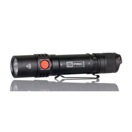 Kapesní svítilna, rozsah: RSPRO-F49R, typ žárovky: LED Dobíjecí, svítivost: 1200 lm, IP68 Černá, Červená Nastavitelné