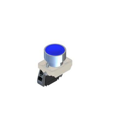 RS PRO Tlačítkový spínač, řada: ECX1 IP65 SPST Panel 23 mm Modrá 24V