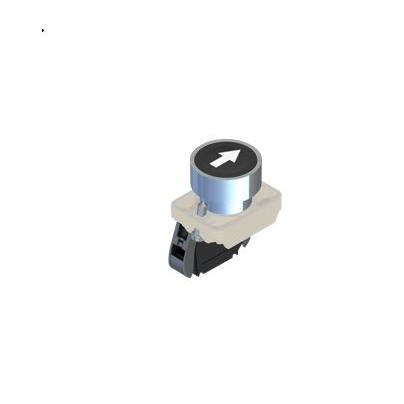 RS PRO Tlačítkový spínač, řada: ECX1 IP65 SPST Panel 23 mm Černá 24V