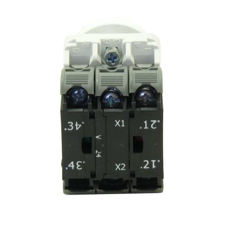 RS PRO Tlačítkový spínač, řada: ECX1 IP65 1 NO/1 NC Panel Osvětlené 23 mm Bílá 24V