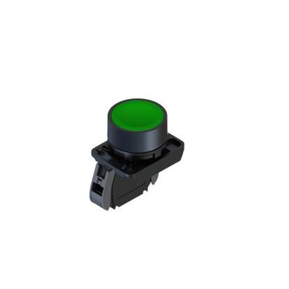 RS PRO Tlačítkový spínač, řada: ECX4 IP65 SPST Panel 23 mm Zelená 24V
