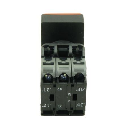 RS PRO Tlačítkový spínač, řada: ECX4 IP65 1 NO/1 NC Panel Osvětlené 23 mm Červená, Zelená 24V