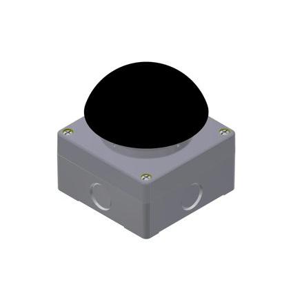 RS PRO Tlačítkový spínač, řada: Control Station IP65 1 NO/1 NC Šroubová svorka 94 mm Černá