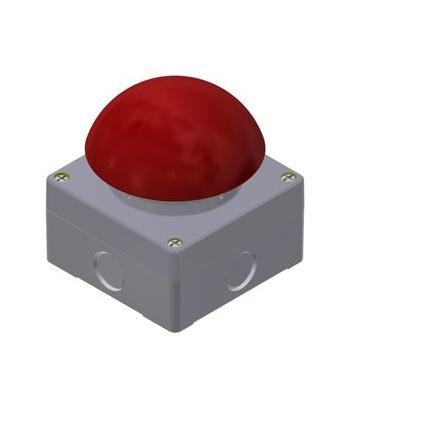 RS PRO Tlačítkový spínač, řada: Control Station IP65 1 NO/1 NC Šroubová svorka 94 mm Červená