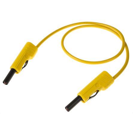 Hirschmann Test & Measurement Zkušební kabel s konektorem, Žlutá 16A, délka kabelů: 500 mm, 60V dc, Polyvinylchlorid
