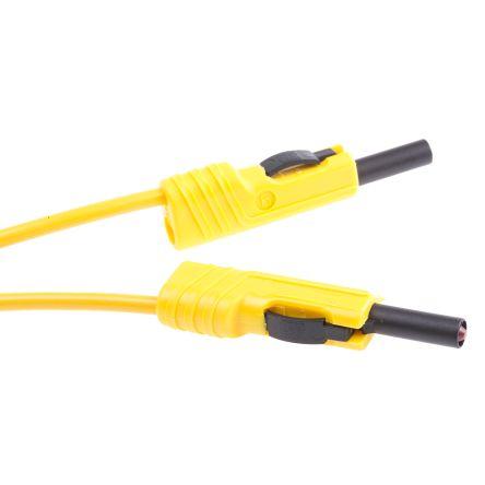 Hirschmann Test & Measurement Zkušební kabel s konektorem, Žlutá 16A, délka kabelů: 2 m, 60V dc, Polyvinylchlorid