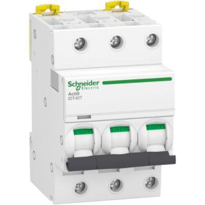 Schneider Electric Miniaturní jistič, rozsah: Acti9 iDT40 3pólový 25A vypínací výkon 4500 A, charakteristika: Typ C,