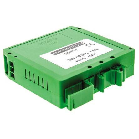 Filtr RFI, řada: DRF, 1 μF, 250V ac, 440Hz, Lišta DIN 18 mH, Šroubová, 1 A, počet fází: 1, 1.46 mA, Roxburgh EMC, 0.64